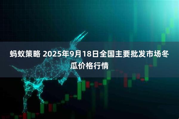 蚂蚁策略 2025年9月18日全国主要批发市场冬瓜价格行情