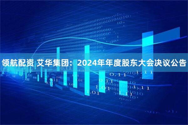 领航配资 艾华集团：2024年年度股东大会决议公告